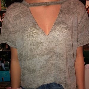 Super cute camo cut out tee
